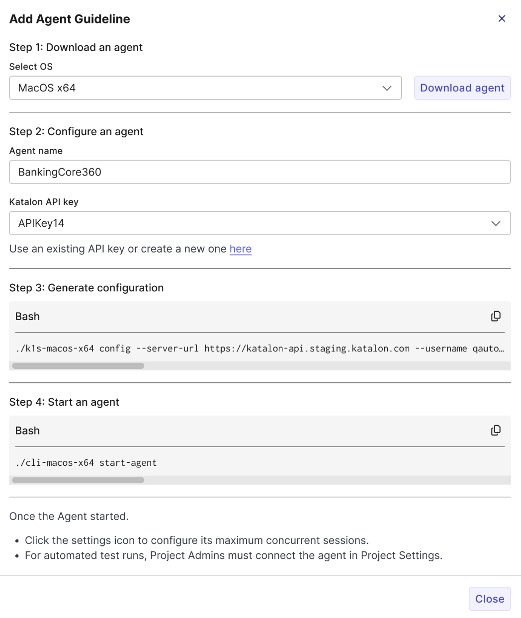 Setup KRE Agent guide